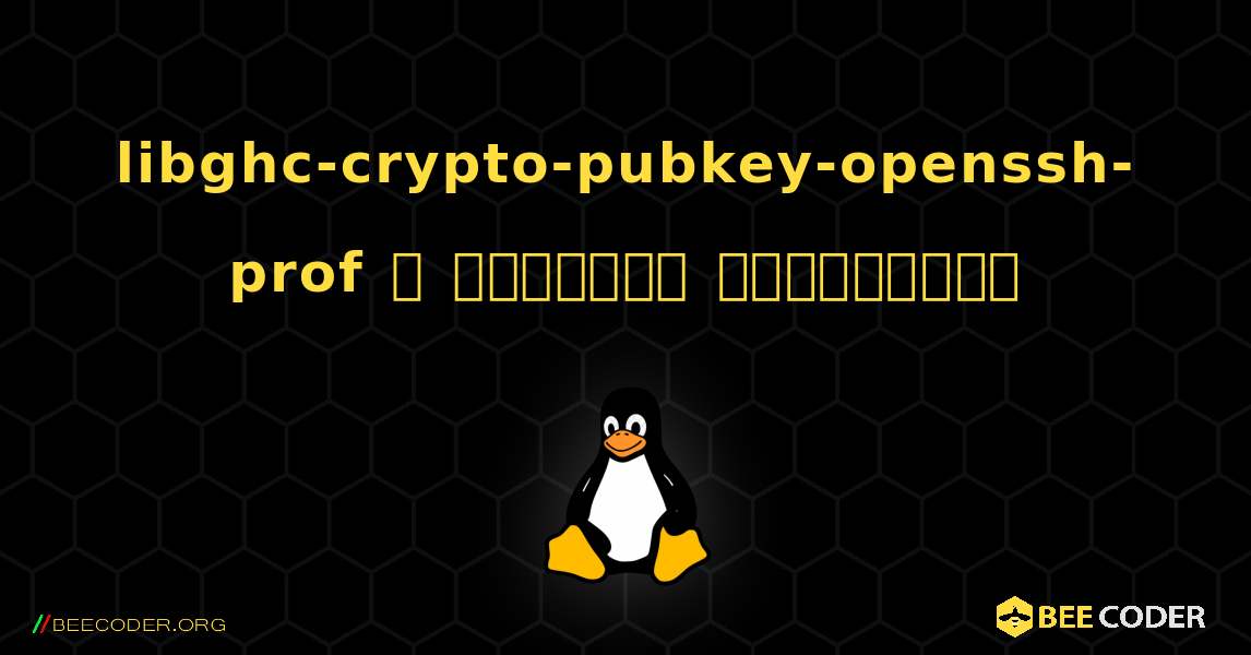 libghc-crypto-pubkey-openssh-prof  ஐ எவ்வாறு நிறுவுவது. Linux