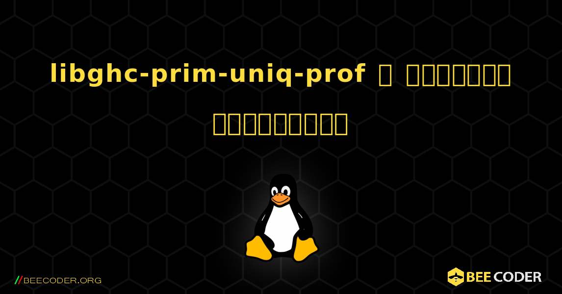 libghc-prim-uniq-prof  ஐ எவ்வாறு நிறுவுவது. Linux