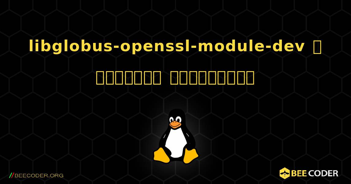 libglobus-openssl-module-dev  ஐ எவ்வாறு நிறுவுவது. Linux