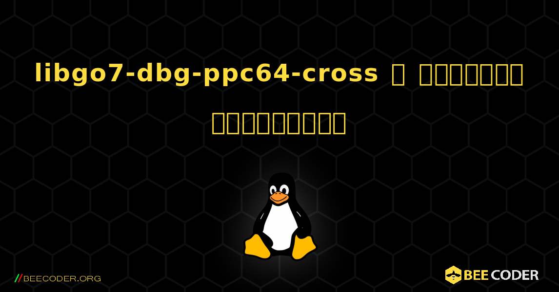 libgo7-dbg-ppc64-cross  ஐ எவ்வாறு நிறுவுவது. Linux