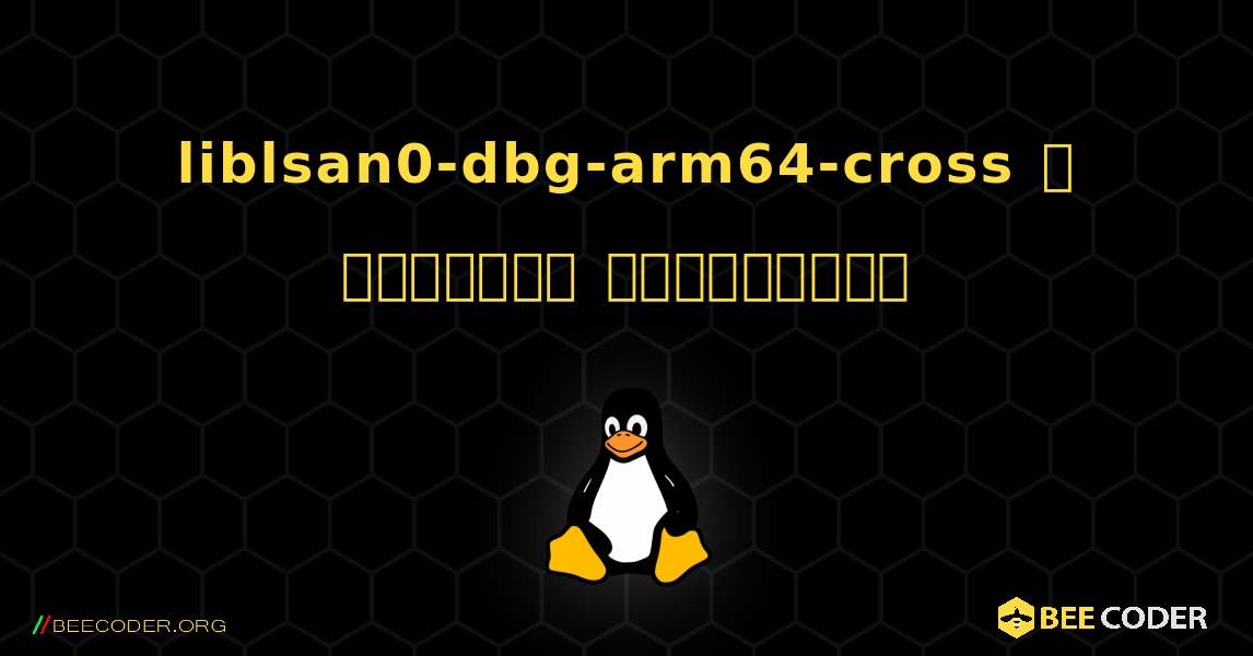 liblsan0-dbg-arm64-cross  ஐ எவ்வாறு நிறுவுவது. Linux