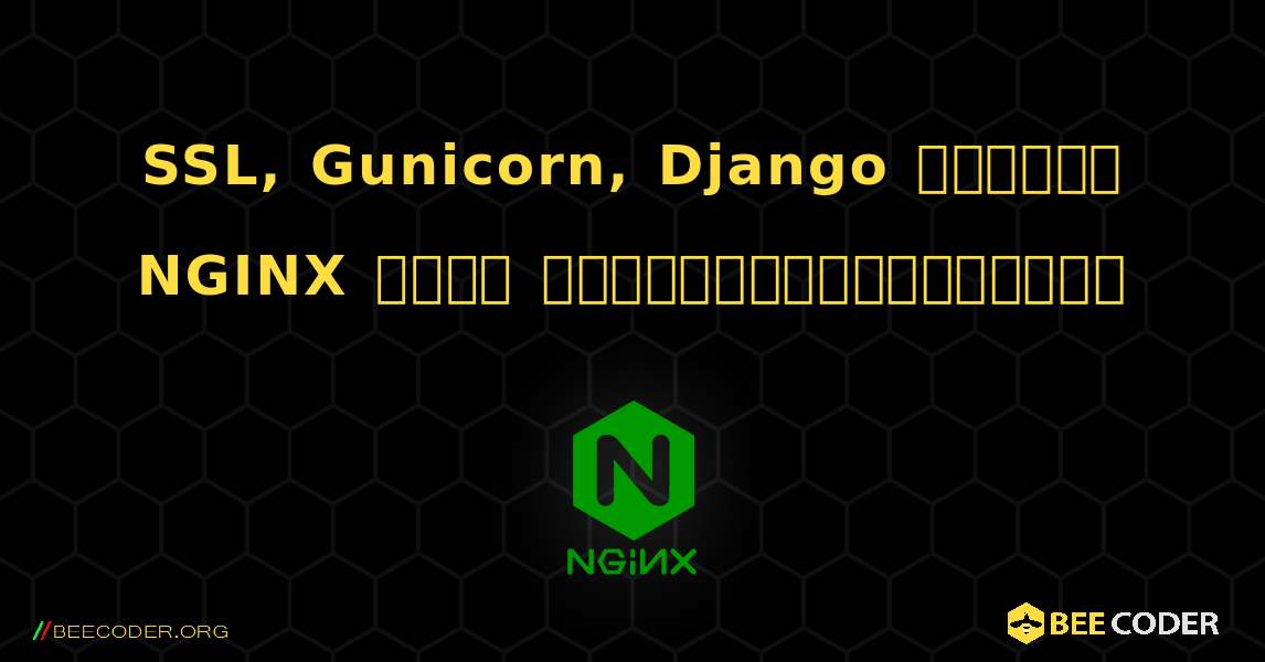 SSL, Gunicorn, Django ஆகியவை NGINX உடன் இணைக்கப்படுகின்றன. NGINX