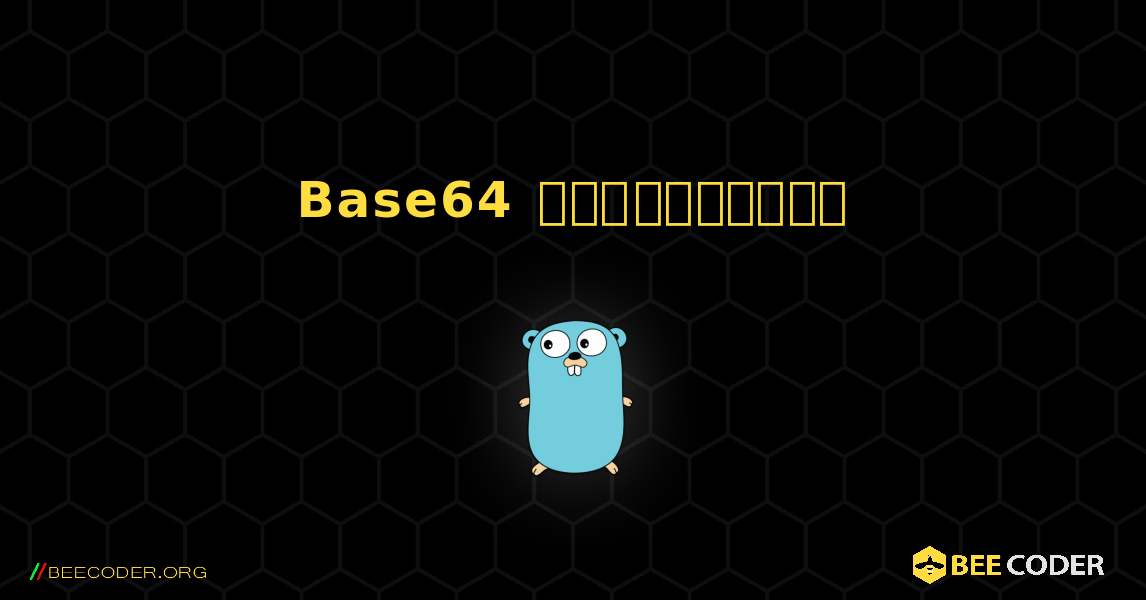 Base64 ఎన్‌కోడింగ్. GoLang