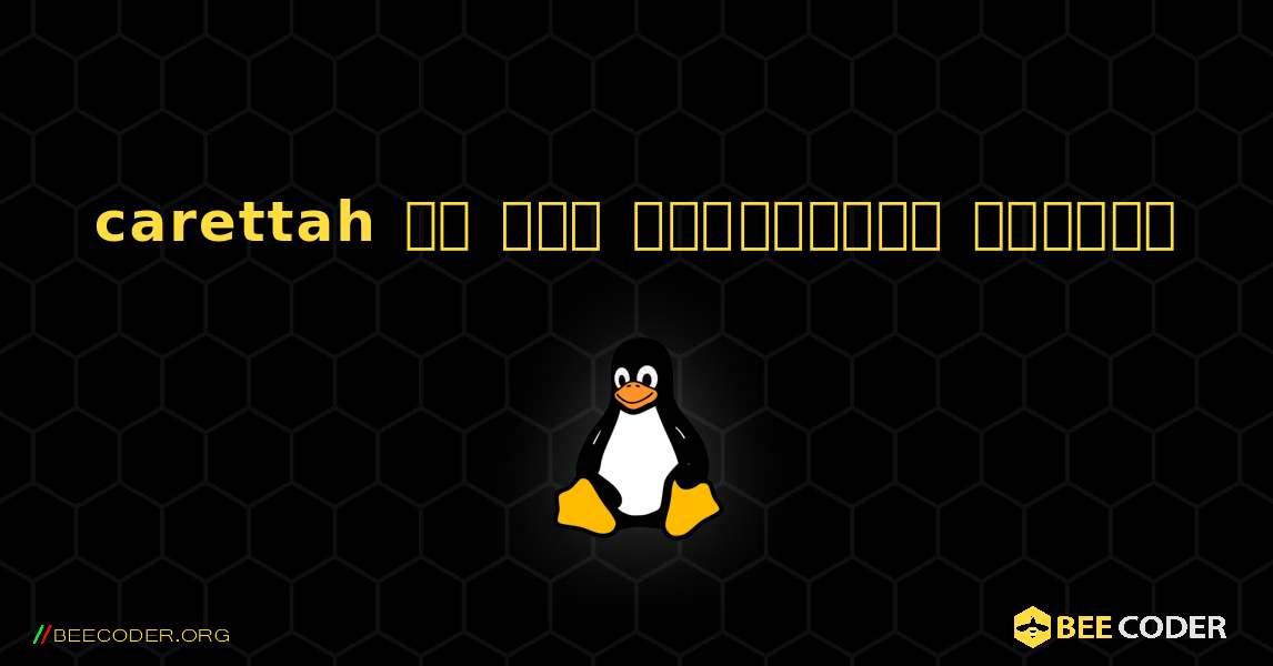 carettah ని ఎలా ఇన్‌స్టాల్ చేయాలి. Linux