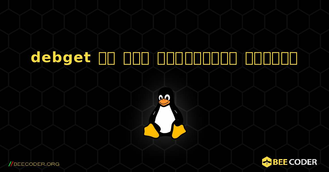 debget ని ఎలా ఇన్‌స్టాల్ చేయాలి. Linux