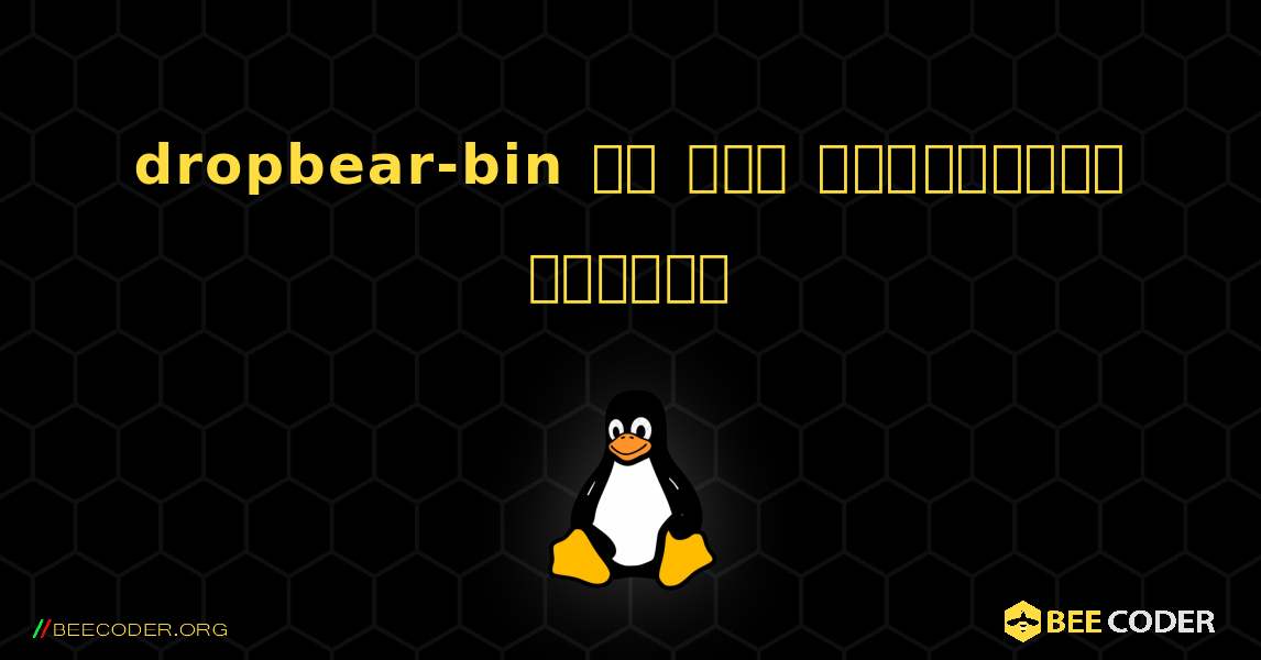 dropbear-bin ని ఎలా ఇన్‌స్టాల్ చేయాలి. Linux