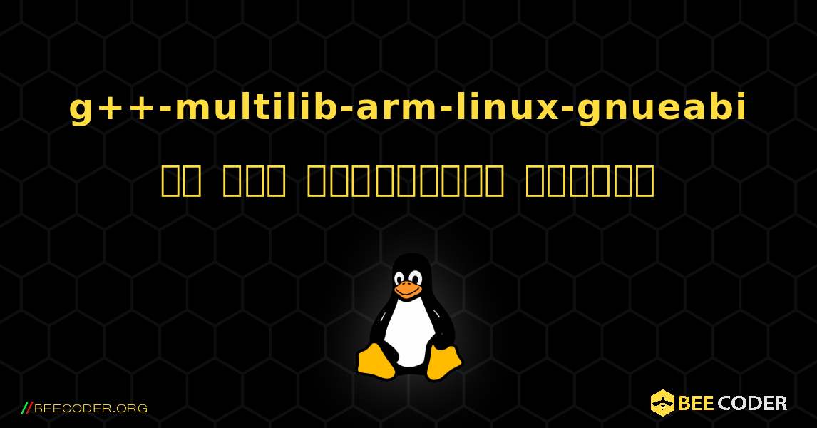 g++-multilib-arm-linux-gnueabi ని ఎలా ఇన్‌స్టాల్ చేయాలి. Linux