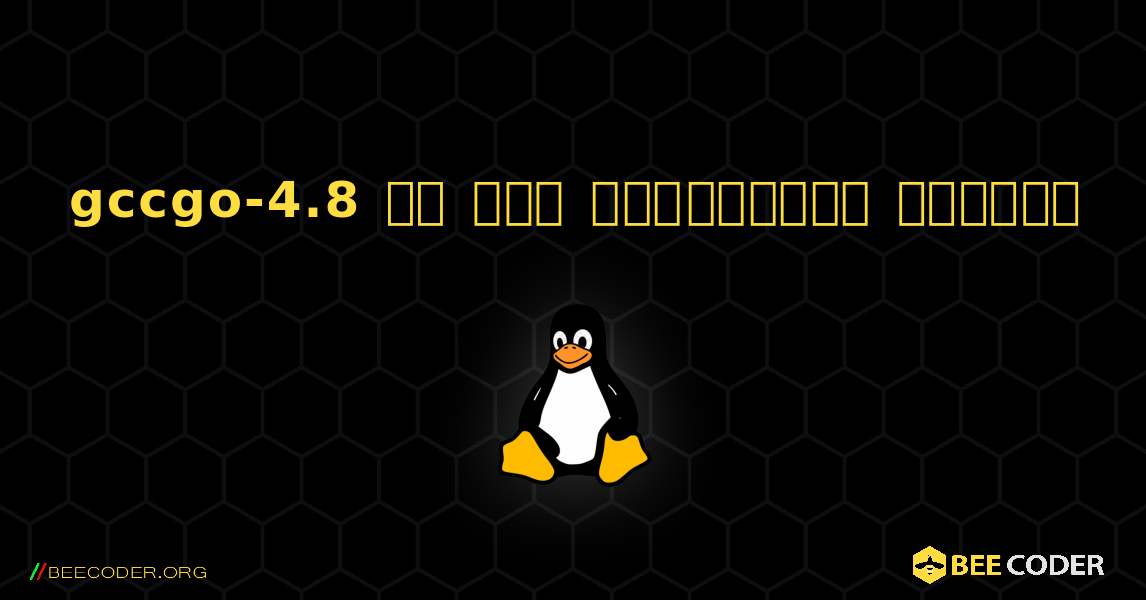 gccgo-4.8 ని ఎలా ఇన్‌స్టాల్ చేయాలి. Linux