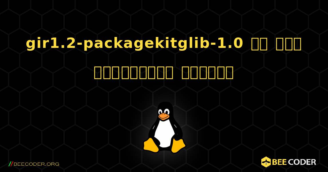 gir1.2-packagekitglib-1.0 ని ఎలా ఇన్‌స్టాల్ చేయాలి. Linux