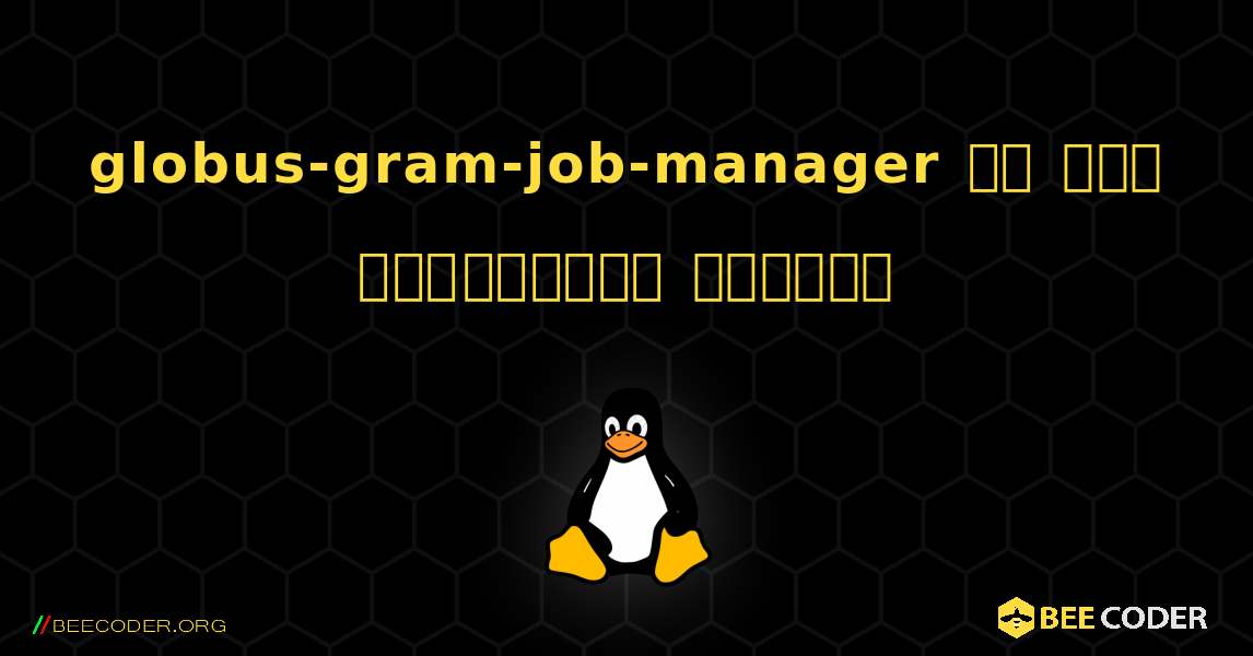 globus-gram-job-manager ని ఎలా ఇన్‌స్టాల్ చేయాలి. Linux