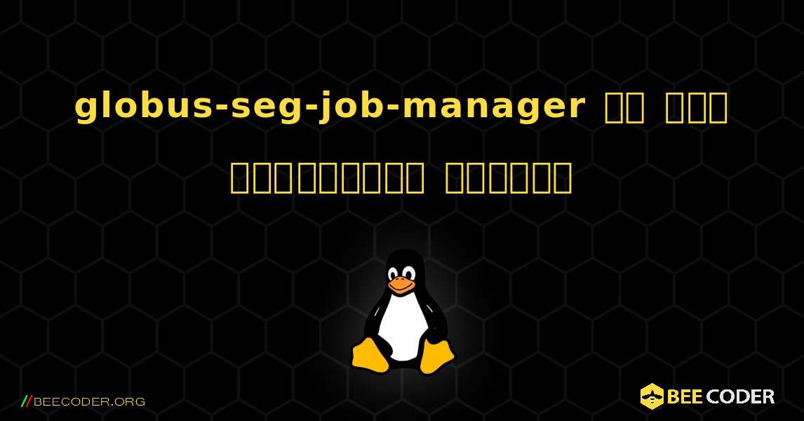 globus-seg-job-manager ని ఎలా ఇన్‌స్టాల్ చేయాలి. Linux