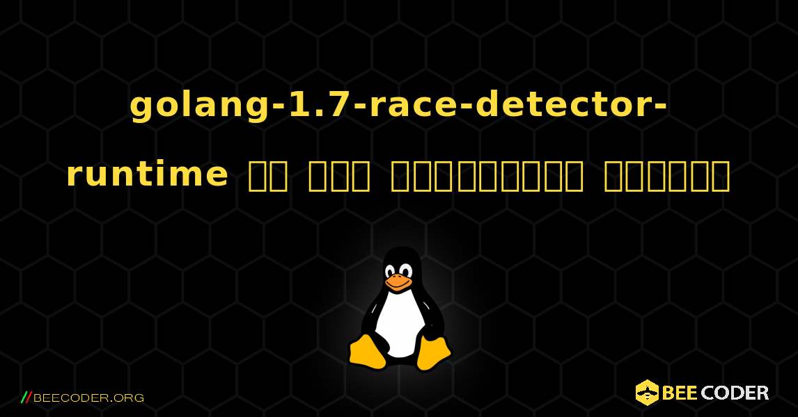 golang-1.7-race-detector-runtime ని ఎలా ఇన్‌స్టాల్ చేయాలి. Linux