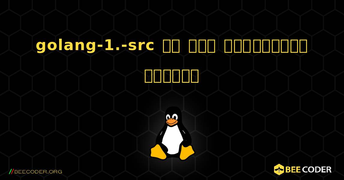 golang-1.-src ని ఎలా ఇన్‌స్టాల్ చేయాలి. Linux