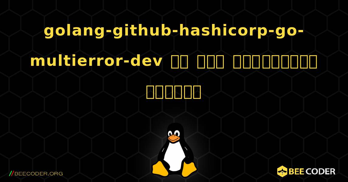 golang-github-hashicorp-go-multierror-dev ని ఎలా ఇన్‌స్టాల్ చేయాలి. Linux
