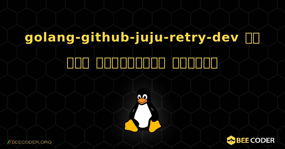 golang-github-juju-retry-dev ని ఎలా ఇన్‌స్టాల్ చేయాలి. Linux