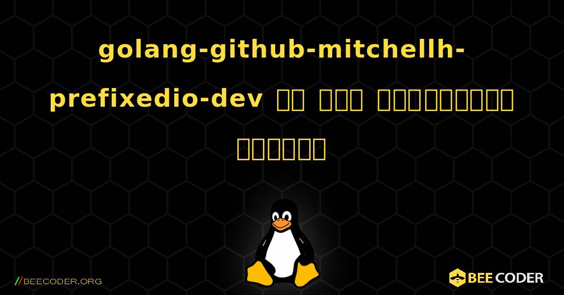 golang-github-mitchellh-prefixedio-dev ని ఎలా ఇన్‌స్టాల్ చేయాలి. Linux