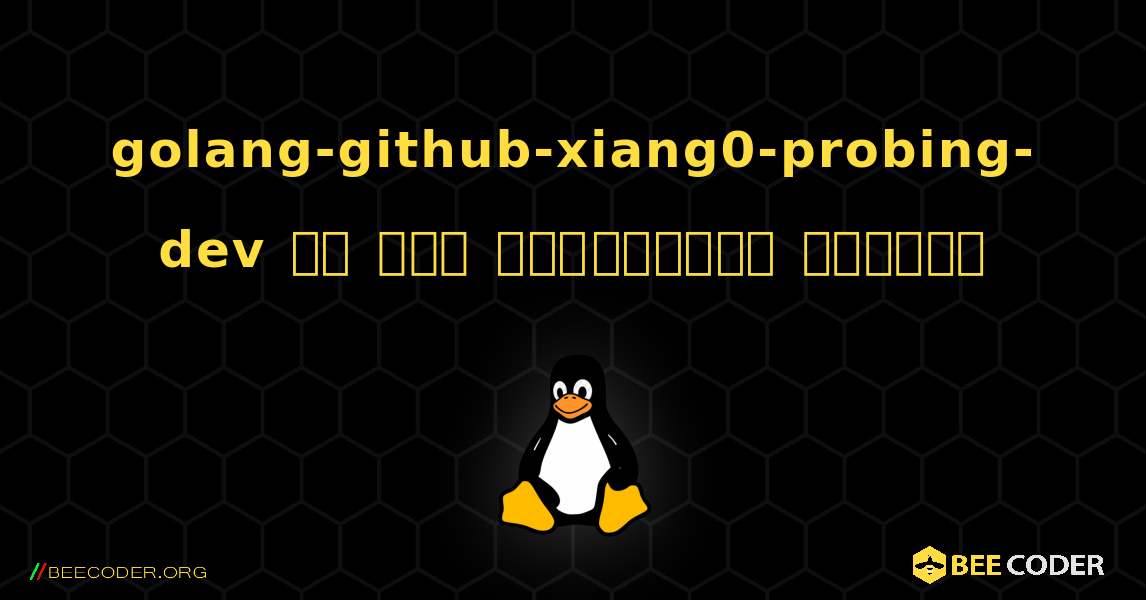 golang-github-xiang0-probing-dev ని ఎలా ఇన్‌స్టాల్ చేయాలి. Linux