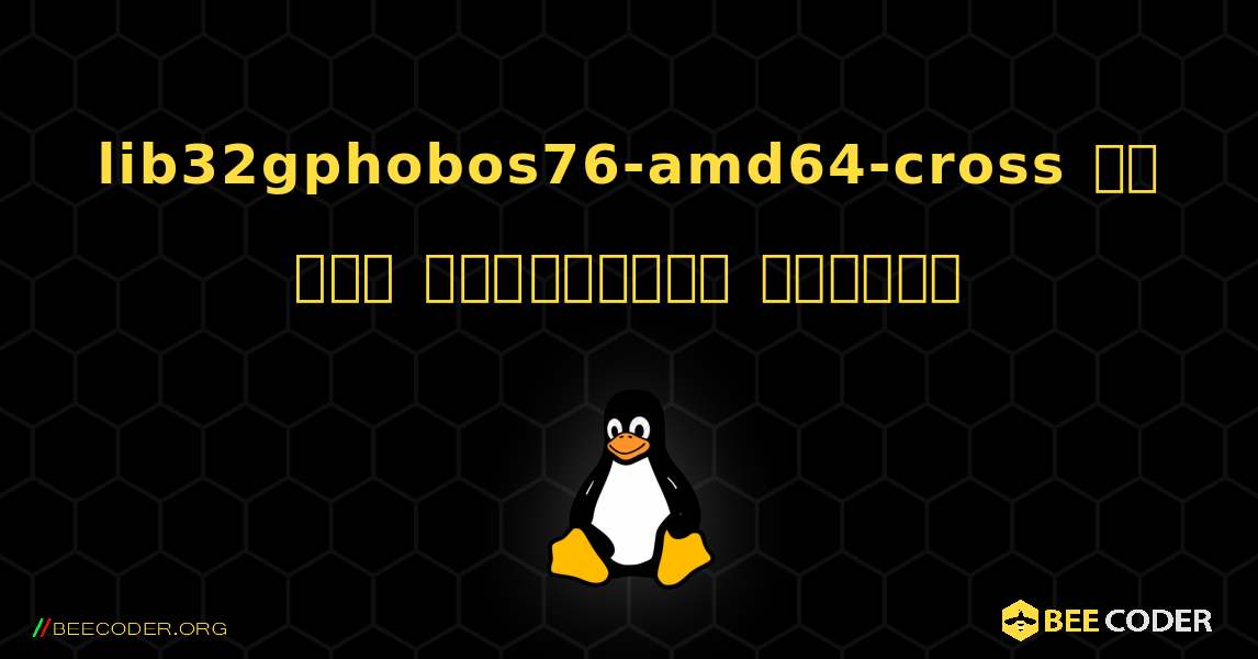 lib32gphobos76-amd64-cross ని ఎలా ఇన్‌స్టాల్ చేయాలి. Linux