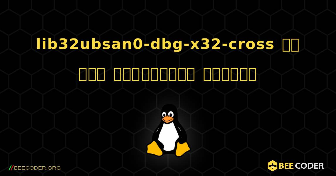 lib32ubsan0-dbg-x32-cross ని ఎలా ఇన్‌స్టాల్ చేయాలి. Linux