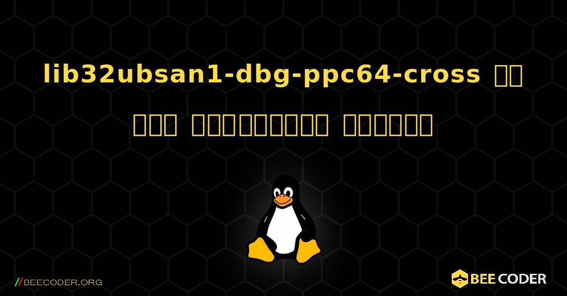 lib32ubsan1-dbg-ppc64-cross ని ఎలా ఇన్‌స్టాల్ చేయాలి. Linux