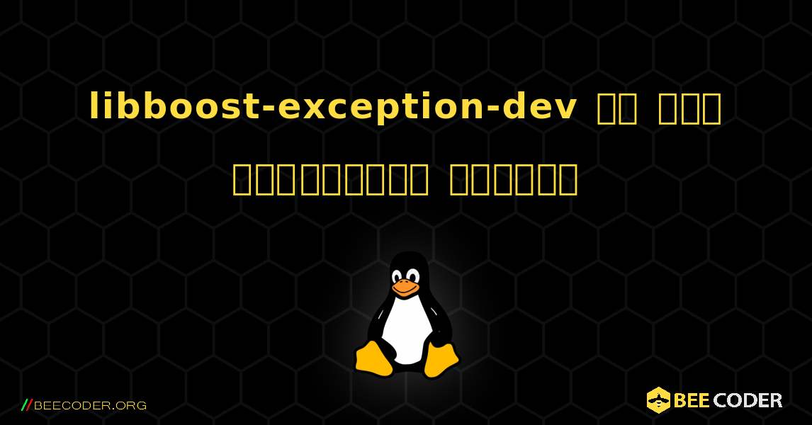 libboost-exception-dev ని ఎలా ఇన్‌స్టాల్ చేయాలి. Linux