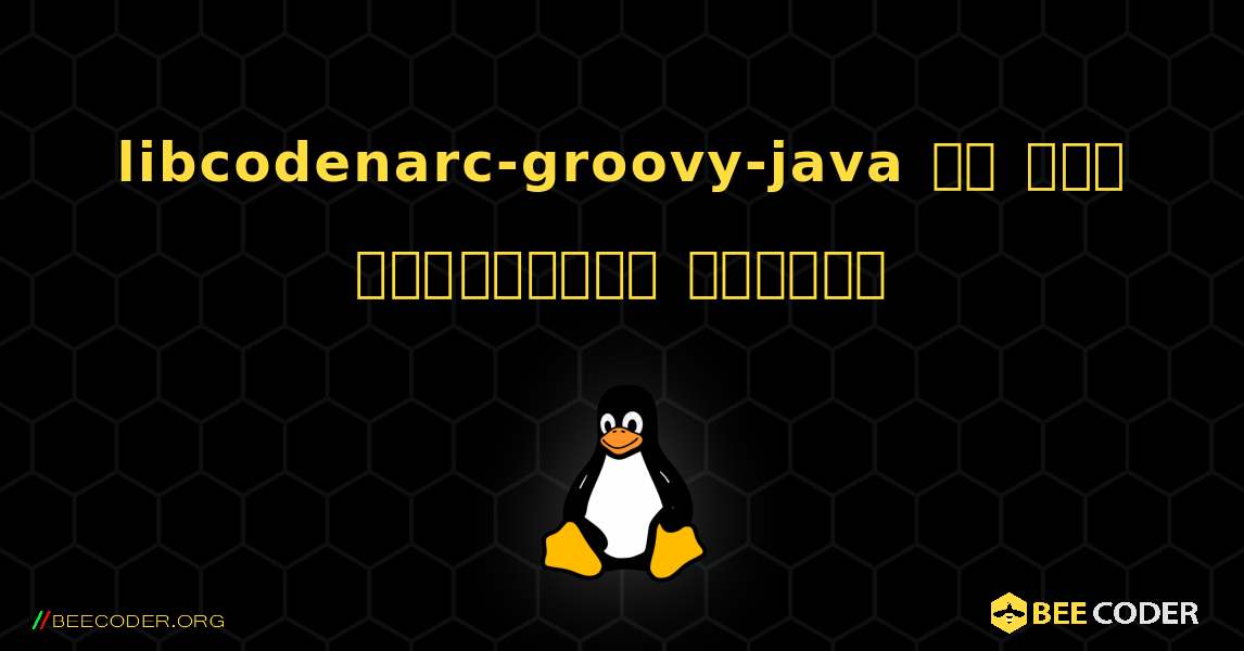 libcodenarc-groovy-java ని ఎలా ఇన్‌స్టాల్ చేయాలి. Linux