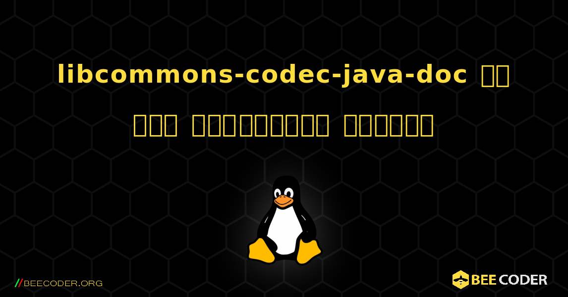 libcommons-codec-java-doc ని ఎలా ఇన్‌స్టాల్ చేయాలి. Linux