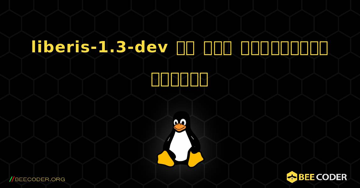 liberis-1.3-dev ని ఎలా ఇన్‌స్టాల్ చేయాలి. Linux