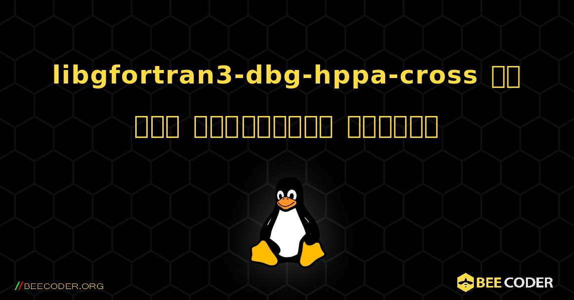 libgfortran3-dbg-hppa-cross ని ఎలా ఇన్‌స్టాల్ చేయాలి. Linux
