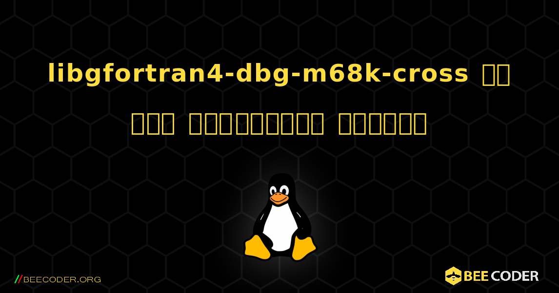 libgfortran4-dbg-m68k-cross ని ఎలా ఇన్‌స్టాల్ చేయాలి. Linux