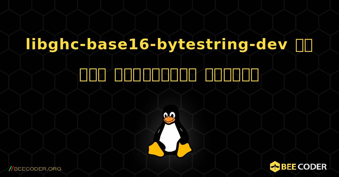 libghc-base16-bytestring-dev ని ఎలా ఇన్‌స్టాల్ చేయాలి. Linux