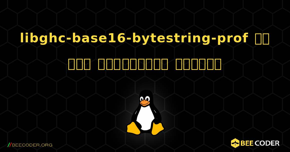 libghc-base16-bytestring-prof ని ఎలా ఇన్‌స్టాల్ చేయాలి. Linux