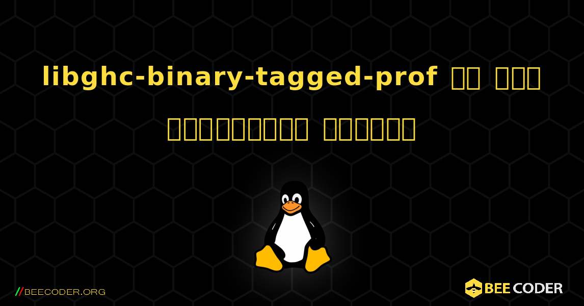 libghc-binary-tagged-prof ని ఎలా ఇన్‌స్టాల్ చేయాలి. Linux