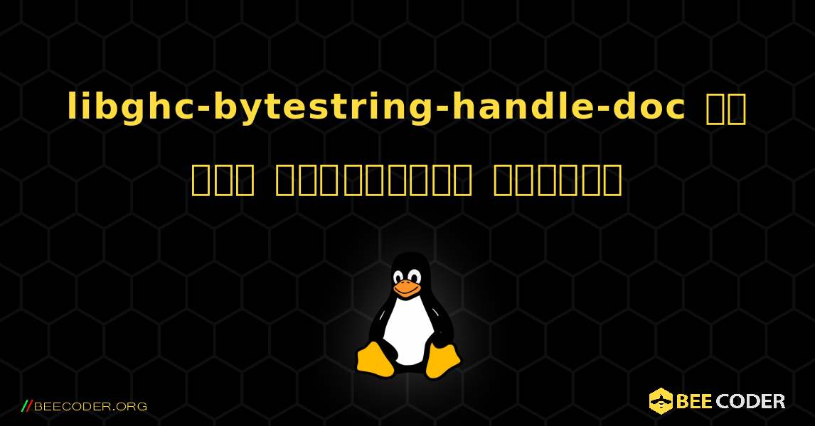 libghc-bytestring-handle-doc ని ఎలా ఇన్‌స్టాల్ చేయాలి. Linux