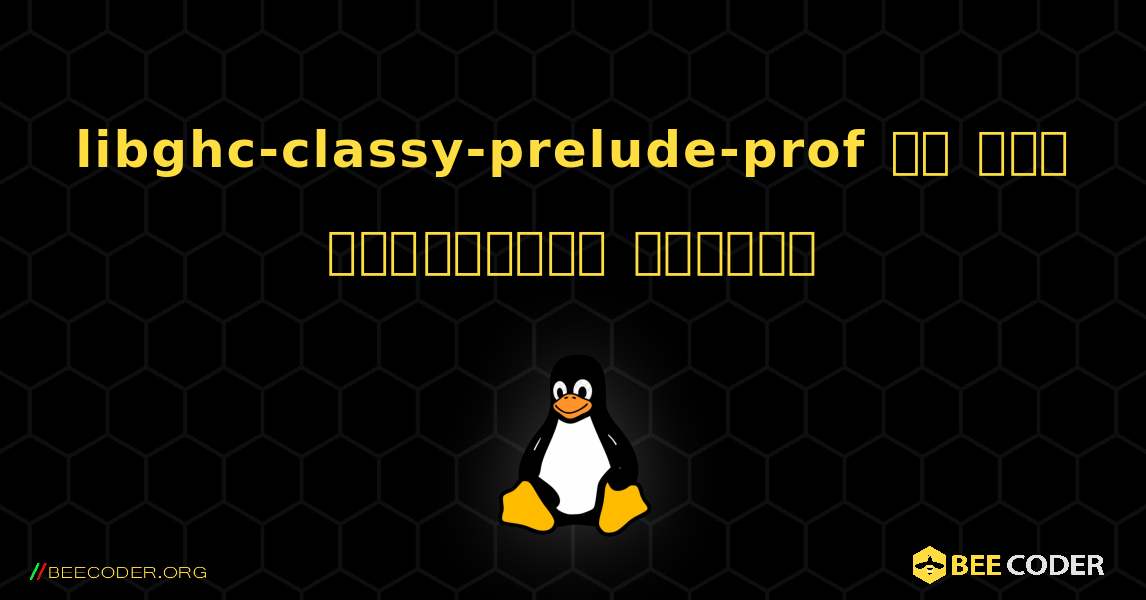 libghc-classy-prelude-prof ని ఎలా ఇన్‌స్టాల్ చేయాలి. Linux