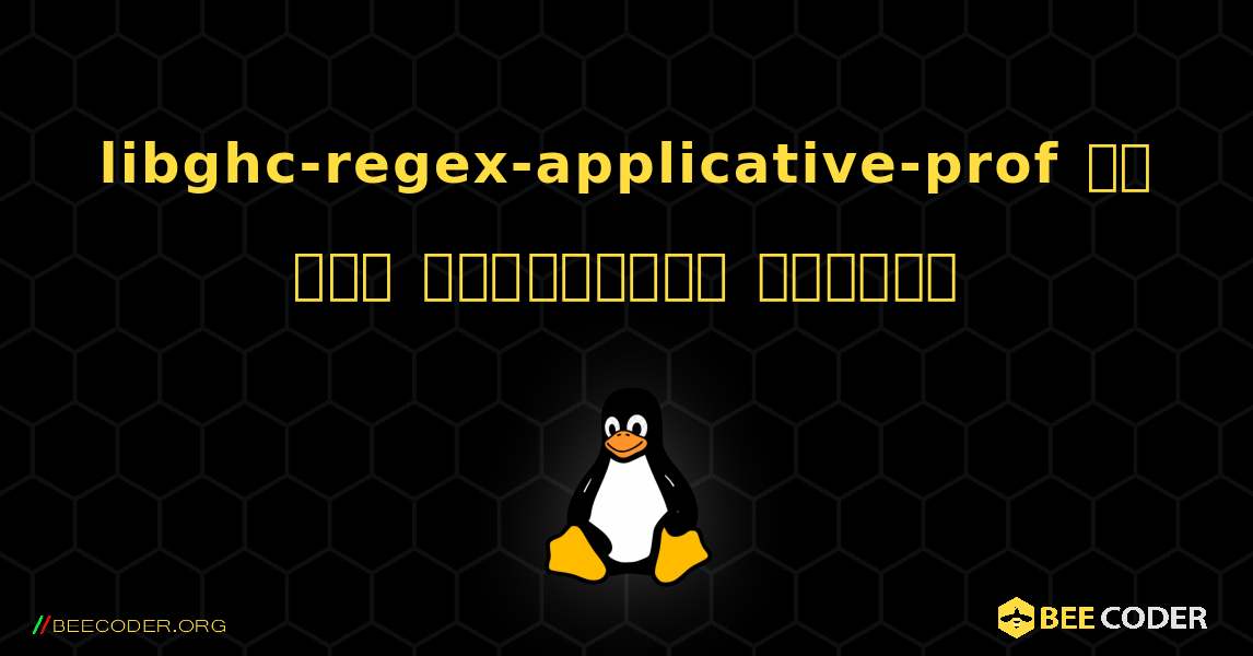 libghc-regex-applicative-prof ని ఎలా ఇన్‌స్టాల్ చేయాలి. Linux