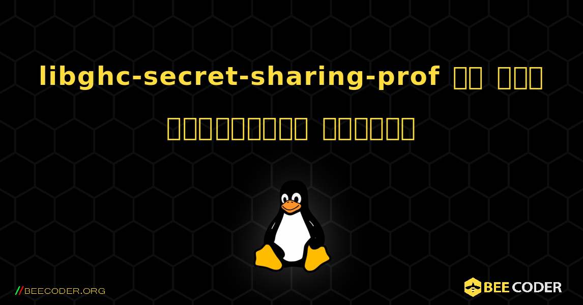 libghc-secret-sharing-prof ని ఎలా ఇన్‌స్టాల్ చేయాలి. Linux