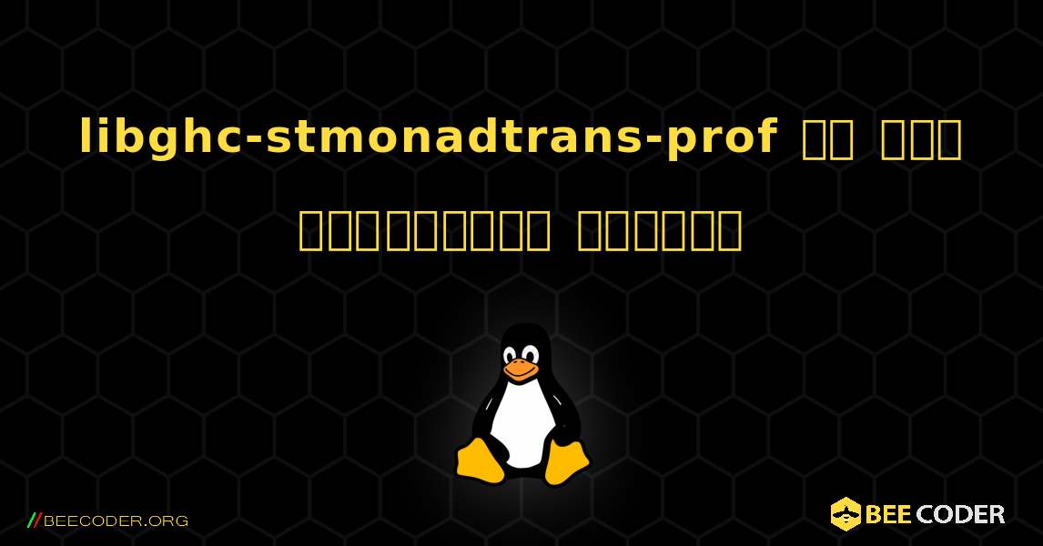 libghc-stmonadtrans-prof ని ఎలా ఇన్‌స్టాల్ చేయాలి. Linux