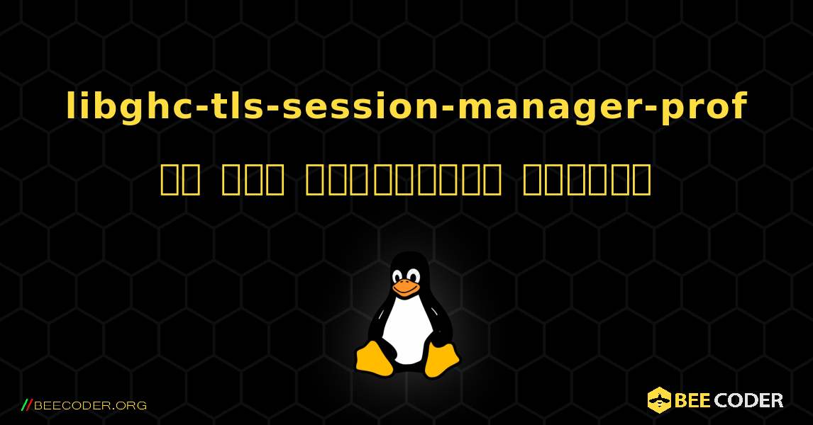 libghc-tls-session-manager-prof ని ఎలా ఇన్‌స్టాల్ చేయాలి. Linux