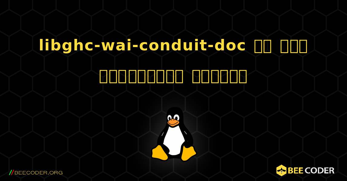 libghc-wai-conduit-doc ని ఎలా ఇన్‌స్టాల్ చేయాలి. Linux