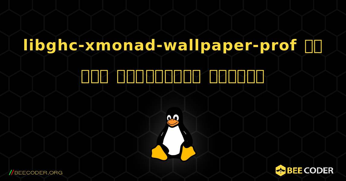 libghc-xmonad-wallpaper-prof ని ఎలా ఇన్‌స్టాల్ చేయాలి. Linux