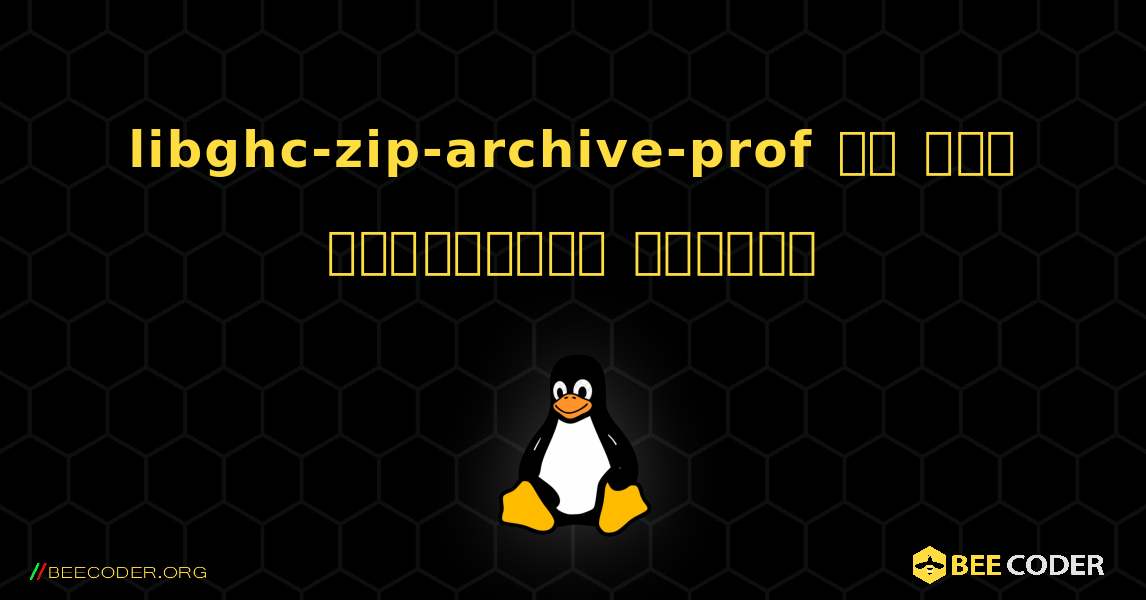 libghc-zip-archive-prof ని ఎలా ఇన్‌స్టాల్ చేయాలి. Linux