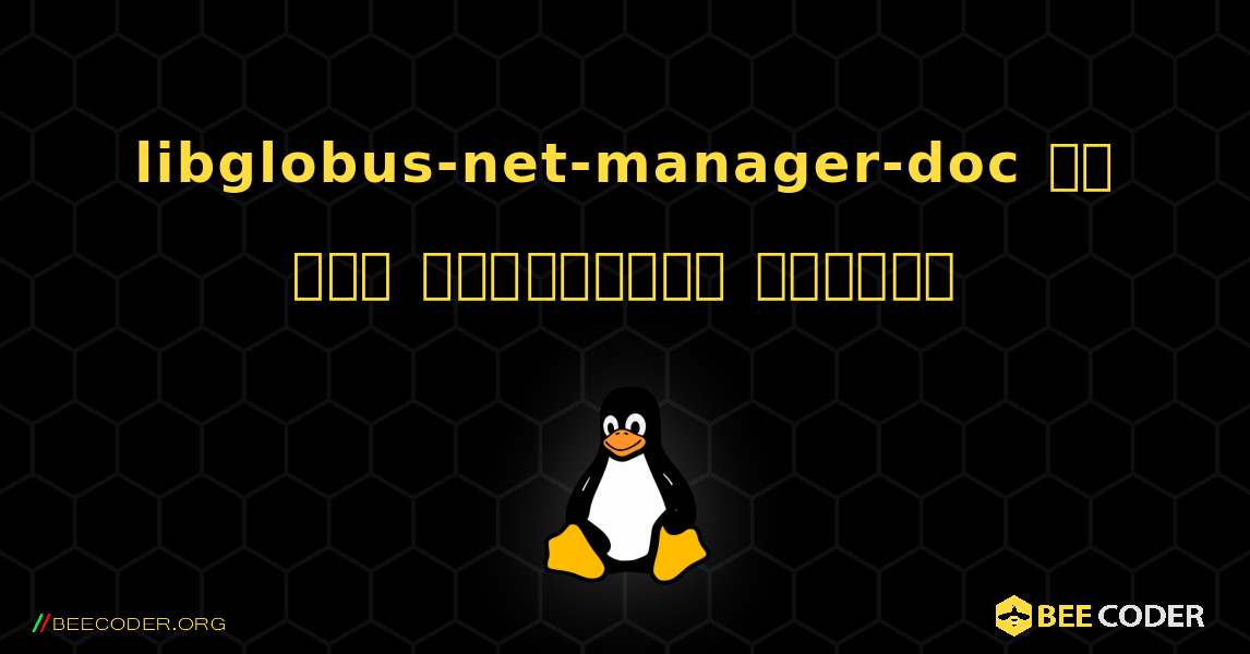 libglobus-net-manager-doc ని ఎలా ఇన్‌స్టాల్ చేయాలి. Linux