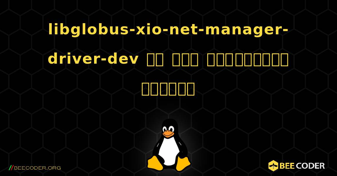 libglobus-xio-net-manager-driver-dev ని ఎలా ఇన్‌స్టాల్ చేయాలి. Linux