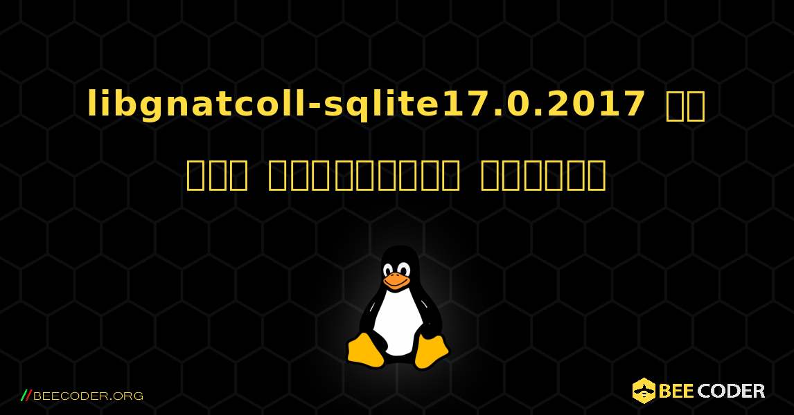 libgnatcoll-sqlite17.0.2017 ని ఎలా ఇన్‌స్టాల్ చేయాలి. Linux