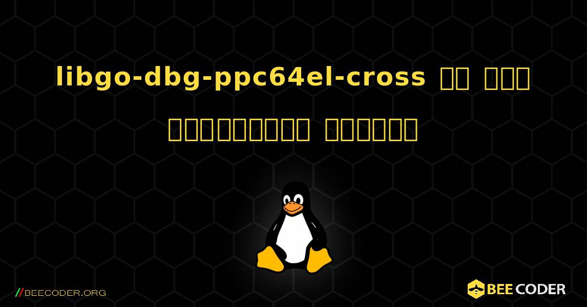 libgo-dbg-ppc64el-cross ని ఎలా ఇన్‌స్టాల్ చేయాలి. Linux