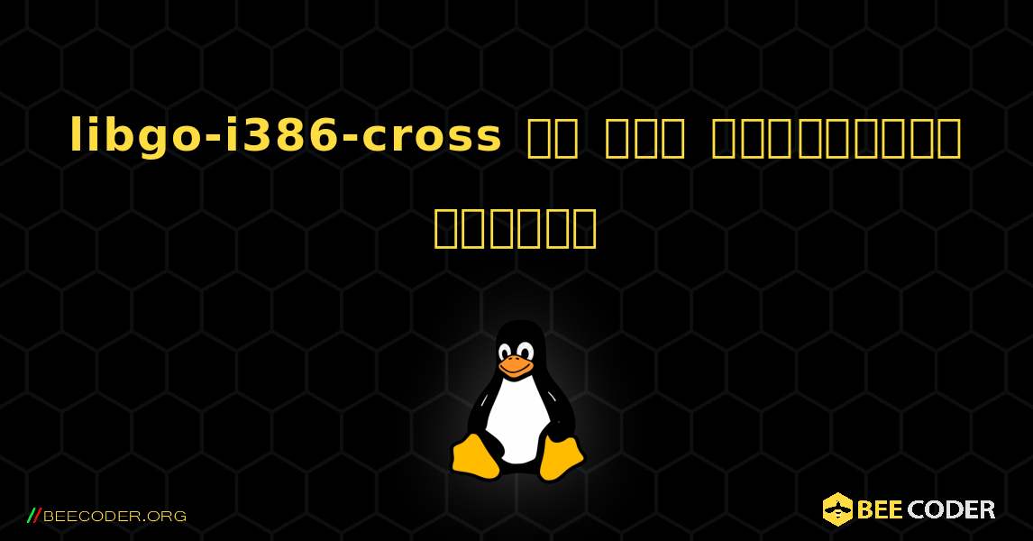 libgo-i386-cross ని ఎలా ఇన్‌స్టాల్ చేయాలి. Linux