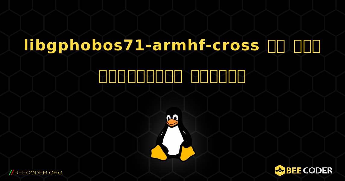 libgphobos71-armhf-cross ని ఎలా ఇన్‌స్టాల్ చేయాలి. Linux