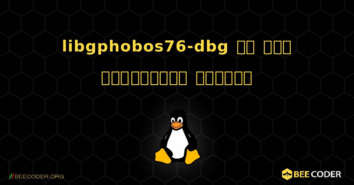 libgphobos76-dbg ని ఎలా ఇన్‌స్టాల్ చేయాలి. Linux