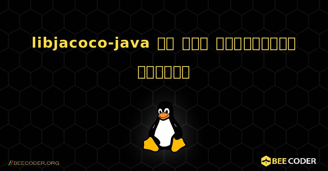 libjacoco-java ని ఎలా ఇన్‌స్టాల్ చేయాలి. Linux